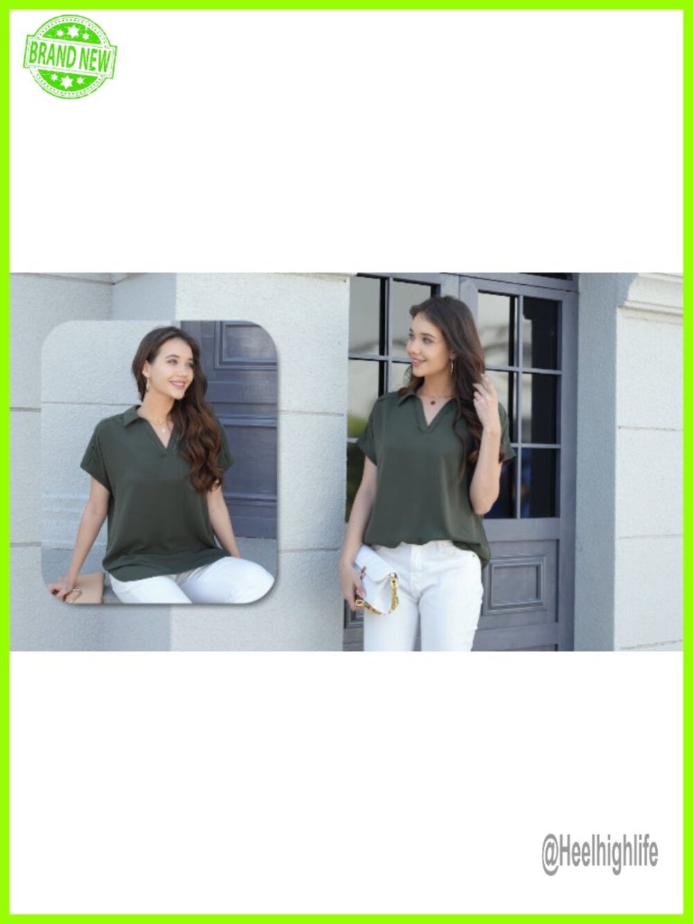 Women's Short Sleeve Chiffon Blouse Office Work Dress Shirt Business Casual Top - Picture 5 of 5